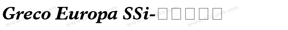 Greco Europa SSi字体转换